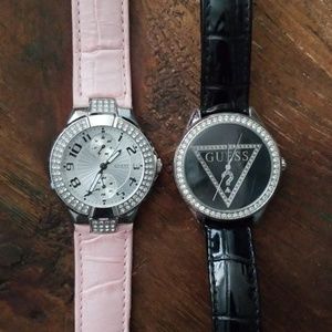 Bundle 2 Guess Genuine Leather Watches